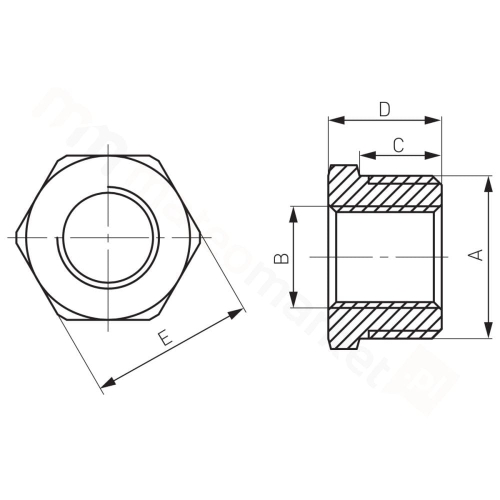 REDUKCJA MOSIĘŻNA 1/2 x 1/4 R01Z FERRO