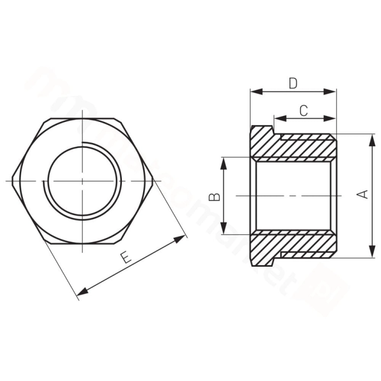 REDUKCJA MOSIĘŻNA 1/2 x 1/4 R01Z FERRO