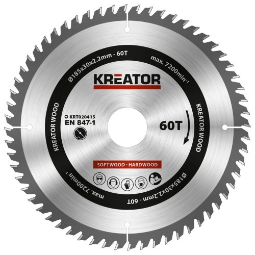 KREATOR PIŁA TARCZOWA 185x30x2,2x60Z  WIDIA  KRT020415