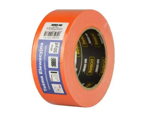 TAŚMA MALARSKA 48MM/50MB TYNKARSKA POMARAŃCZOWA UN GRADE