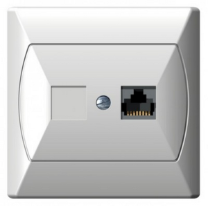 AKCENT GNIAZDO KOMPUTEROWE POJEDYNCZE BIAŁY RJ45 KAT.5E  GPK-1A/K/00 OSPEL