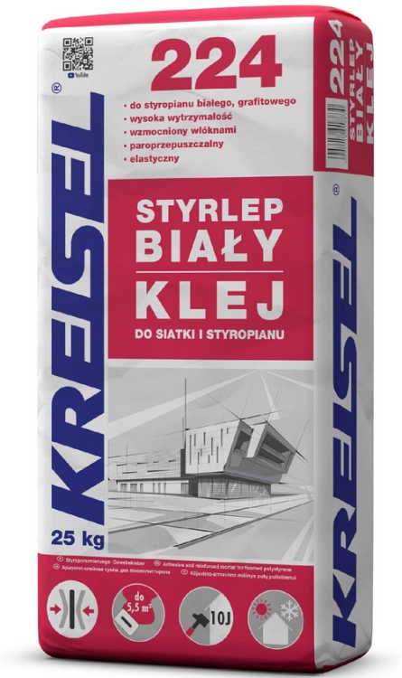 KREISEL 224 STYRLEP ZAPRAWA DO SIATKI I STYROPIANU BIAŁA  25KG