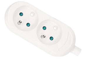 POLMARK GNIAZDO PRZEDŁUŻACZA PODWÓJNE PRZENOŚNE Z/U 16A GN-270 BIAŁE