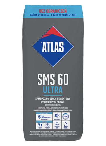 ATLAS SMS 60 ULTRA WYLEWKA SAMOPOZIOMUJĄCA 3-60MM  25KG