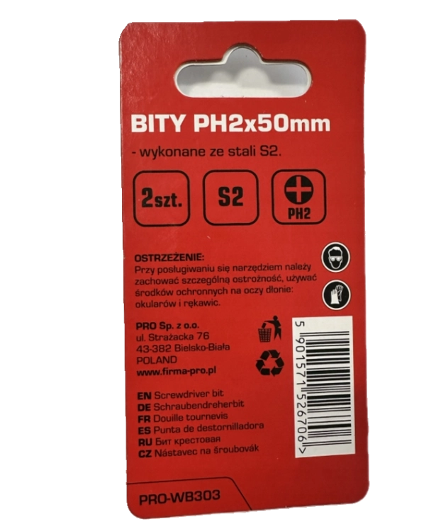 KOŃCÓWKA KRZYŻOWA PH 2X50MM BLACK 2SZT PRO