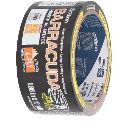 TAŚMA MALARSKA 48MM X 9,14MB BARACUDA BUDOWLANA MOCNA CZARNA