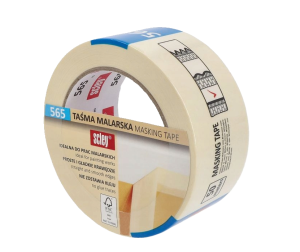 TAŚMA MALARSKA 48MMx50MB ŻÓŁTA  KLEJ KAUCZUKOWY 565 SCLEY