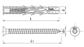 KOŁEJ RAMOWY Z OCYNKOWANYM WKRĘTEM Z ŁBEM STOŻKOWYM R-FF1 10x140MM 4SZT. RAWLPLUG