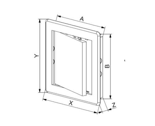 AWENTA DRZWICZKI REWIZYJNE PLASTIKOWE 20X25 CZARNE DT13CZ