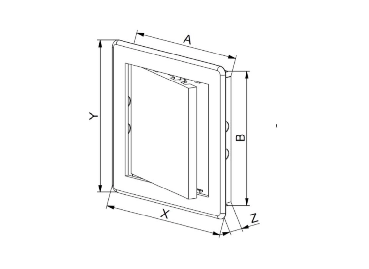 AWENTA DRZWICZKI REWIZYJNE PLASTIKOWE 20X20 CZARNE  DT12CZ
