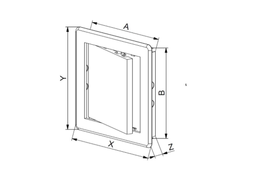 AWENTA DRZWICZKI REWIZYJNE PLASTIKOWE 15X15 CZARNE  DT10CZ