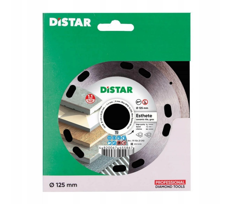 DISTAR TARCZA DIAMENTOWA ESTHETE 125X1,1X8X22,23