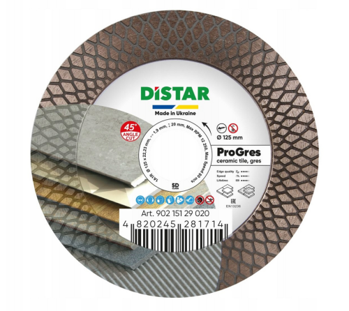 DISTAR TARCZA DIAMENTOWA PRO GRES 125X1,9X20X22,23