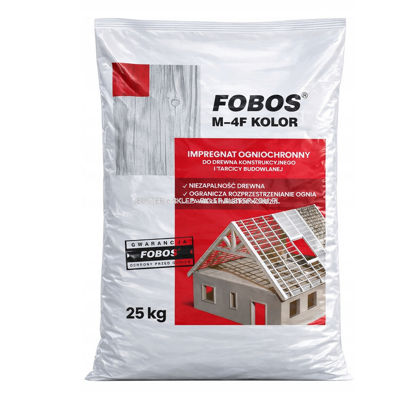 FOBOS IMPREGNAT M-4F PPOŻ PRZECIWPOŻAROWY DO DREWNA  25KG