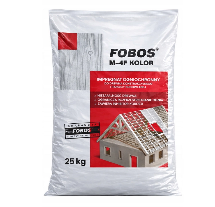 FOBOS IMPREGNAT M-4F PPOŻ PRZECIWPOŻAROWY DO DREWNA  25KG