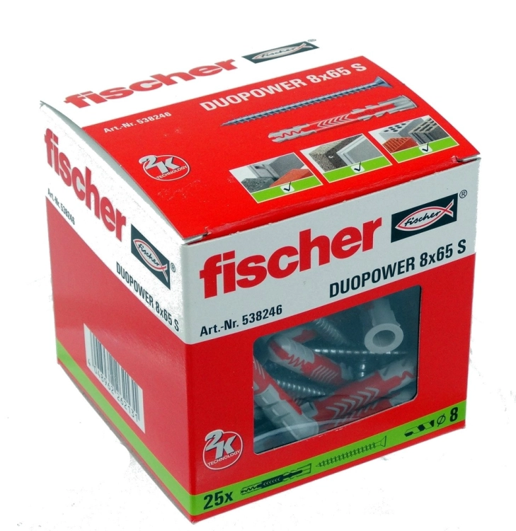 FISCHER Koszulki DuoPower 10×80 mm 25 szt. 538252