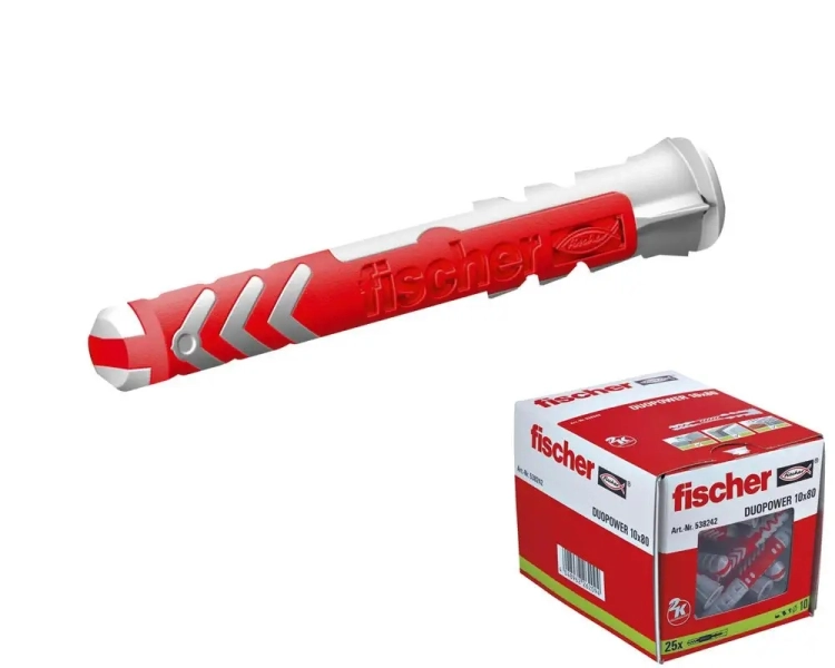 FISCHER Koszulki DuoPower 10×80 mm 25 szt. 538252
