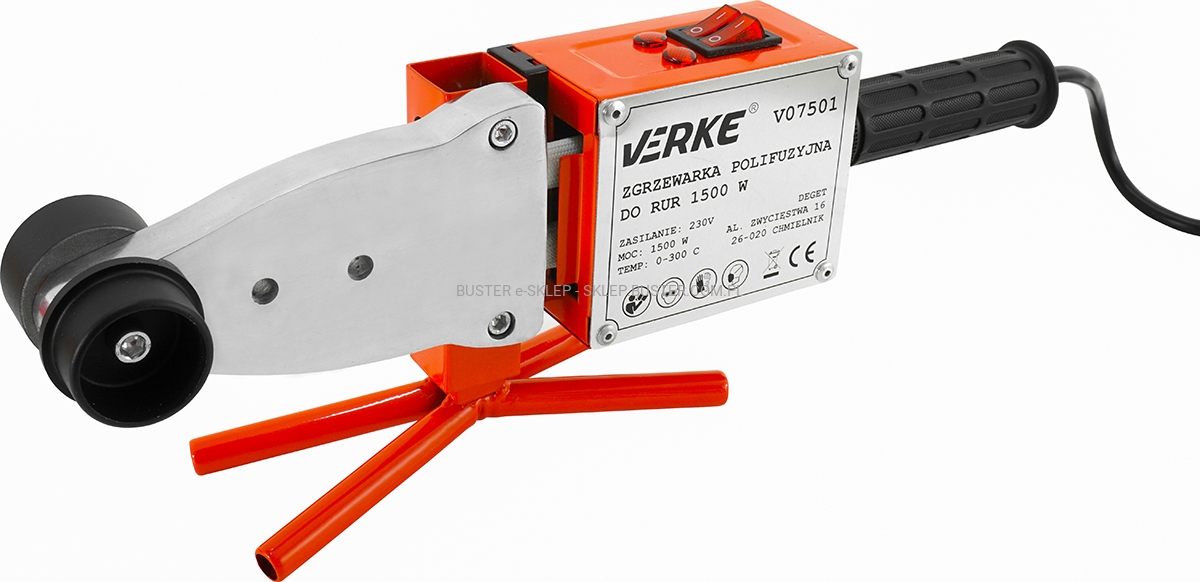 VERKE V07501 Zgrzewarka Polifuzyjna do Rur PP PVC 1500W + Walizka