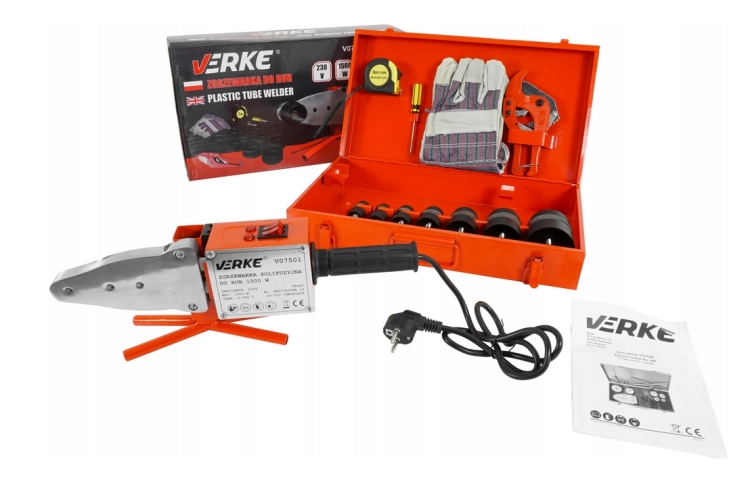 VERKE V07501 Zgrzewarka Polifuzyjna do Rur PP PVC 1500W + Walizka