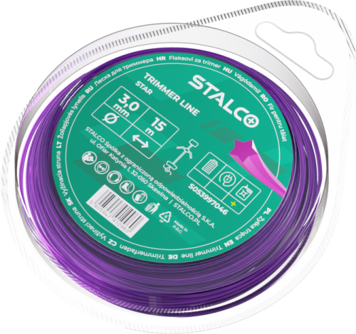 STALCO PERFECT Żyłka do Kosy Star 3,0 mm × 15 m Gwiazdka S053997046