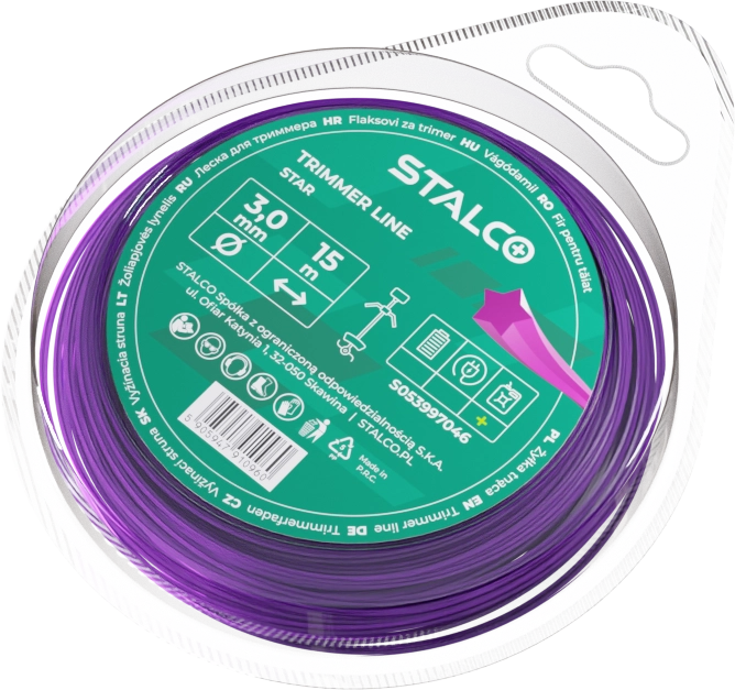STALCO PERFECT Żyłka do Kosy Star 3,0 mm × 15 m Gwiazdka S053997046