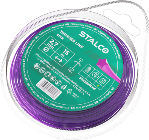 STALCO PERFECT Żyłka do Kosy Star 2,7 mm × 15 m Gwiazdka S053997045