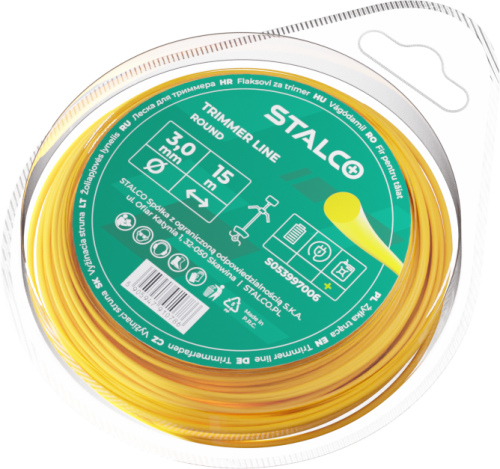 STALCO PERFECT Żyłka do Kosy Round 3,0 mm × 15 m Okrągła S053997006