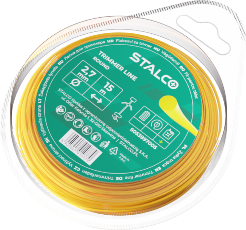STALCO PERFECT Żyłka do Kosy Round 2,7 mm × 15 m Okrągła S053997005