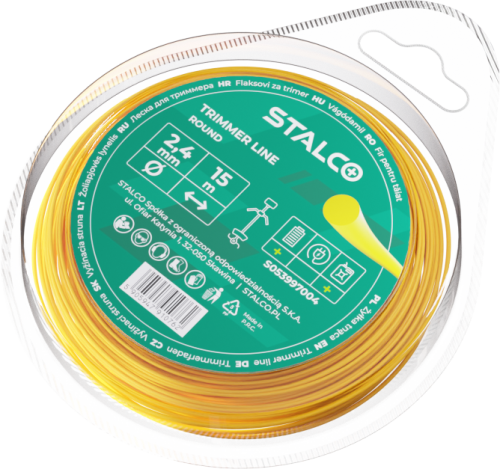 STALCO PERFECT Żyłka do Kosy Round 2,4 mm × 15 m Okrągła S053997004