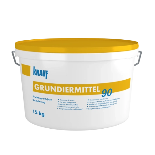 KNAUF Grundiermittel 90 Środek Gruntujący 15 kg do Gazobetonu pod Tynki Gipsowe