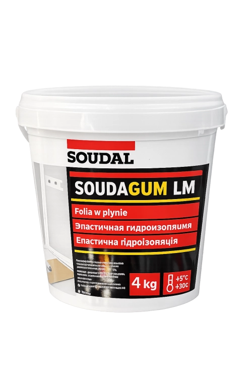 SOUDAL SOUDAGUM LM Folia w Płynie 4 kg Elastyczna Hydroizolacja