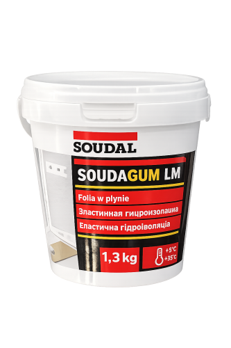 SOUDAL SOUDAGUM LM Folia w Płynie 1,3 kg Elastyczna Hydroizolacja