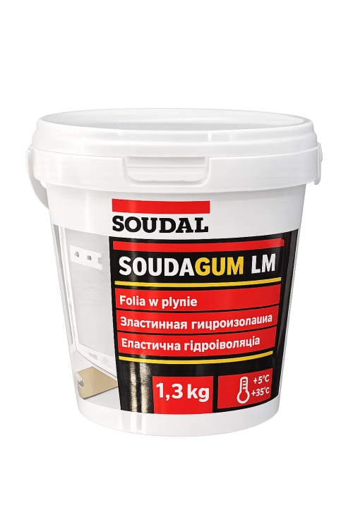 SOUDAL SOUDAGUM LM Folia w Płynie 1,3 kg Elastyczna Hydroizolacja
