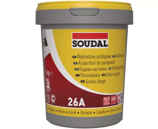 SOUDAL 26A Klej do Wykładzin 5 kg Elastyczny do PCV, Linoleum i Wykładzin Dywanowych