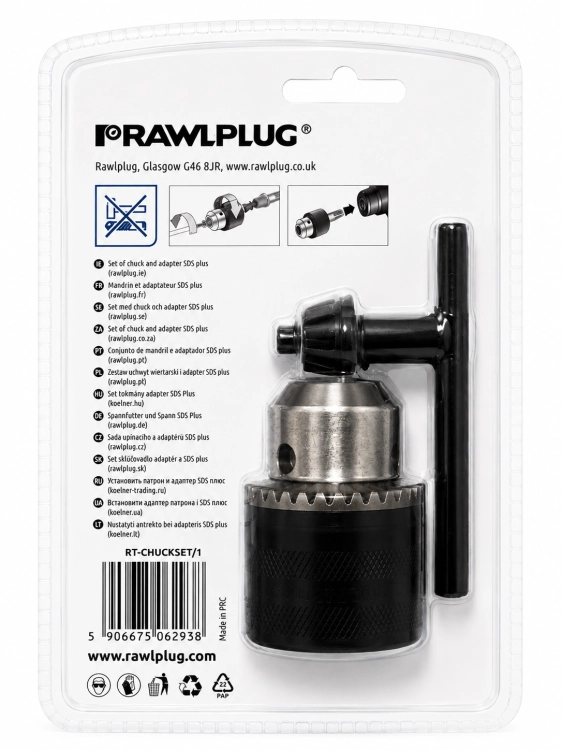 RAWLPLUG Uchwyt Wiertarski 13 mm z Adapterem SDS Plus RT-CHUCKSET/1