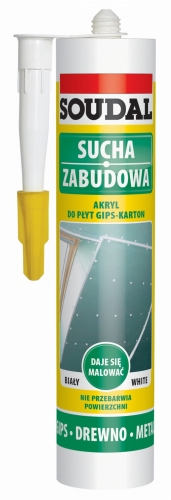 AKRYL DO PŁYT GIPSOWO-KARTONOWYCH BIAŁY 280ML SOUDAL