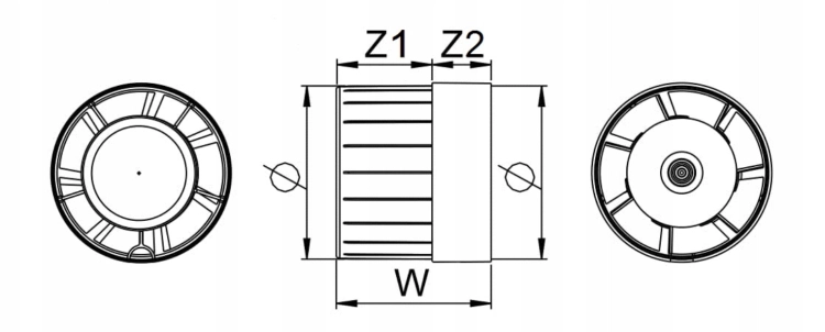 WENTYLATOR KANAŁOWY FI 125 WYŁ. CZASOWY WKA125T AWENTA