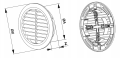 KRATKA BIAŁA OKRĄGŁA FI.150MM T23 AWENTA