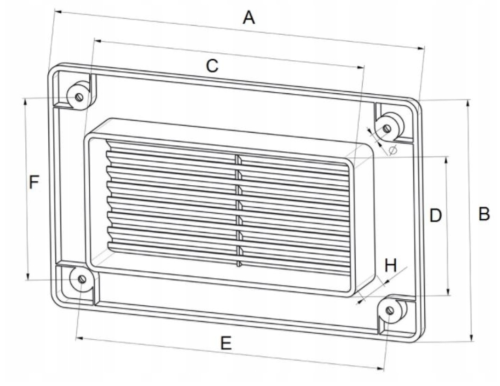 OSŁONA KANAŁU PŁASKIEGO 75X150 BRĄZ KP75-30BR AWENTA