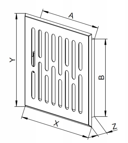 KRATKA WENTYLACYJNA 10X25CM NIERDZEWNA M7N AWENTA