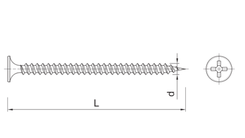 WKRĘTY DO PŁYT KARTONOWO-GIPSOWYCH DO STALI 4,2x70MM 250SZT KOELNER