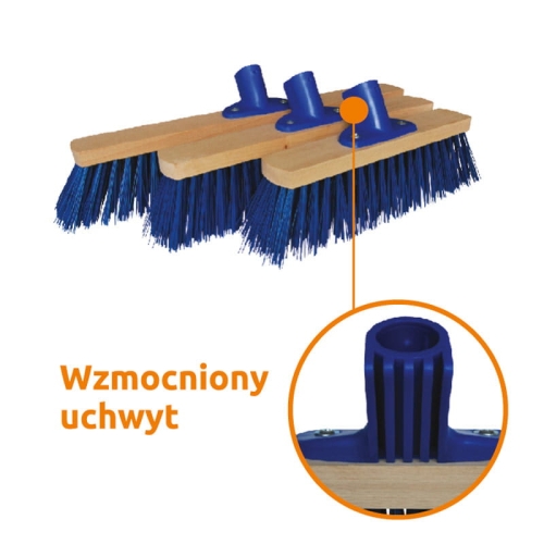 XL-TAPE SZCZOTKA BUDOWLANA NA KIJ GŁADKI 300MM BLUE DOLPHIN