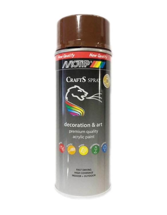 SPRAY CRAFTS LAKIER BRĄZOWY RAL8011 400ML MOTIP