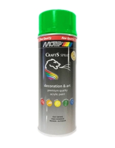 SPRAY CRAFTS LAKIER ZIELONY JASNY RAL 6018 400ML MOTIP