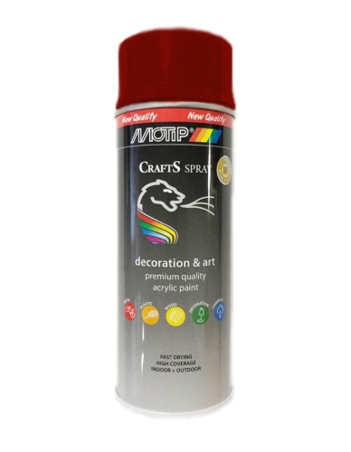 SPRAY CRAFTS LAKIER CZERWONY RAL 3003 400ML MOTIP