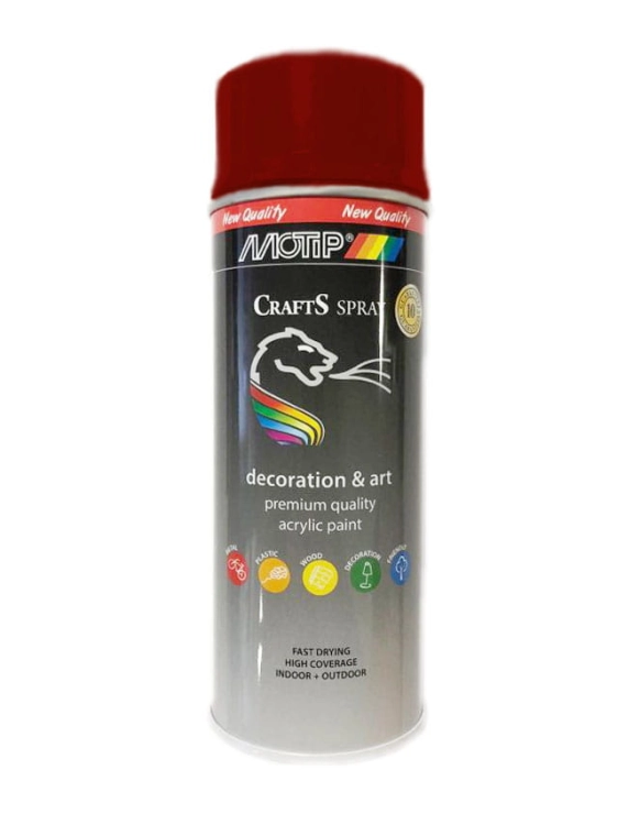 SPRAY CRAFTS LAKIER CZERWONY RAL 3003 400ML MOTIP