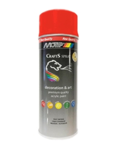 SPRAY CRAFTS LAKIER CZERWONY RAL 3020 400ML MOTIP