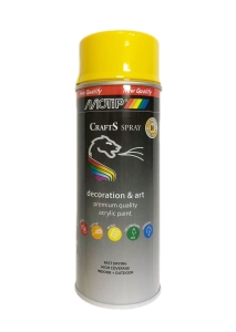 SPRAY CRAFTS LAKIER ŻÓŁTY RAL1021 400ML MOTIP