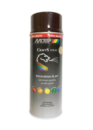 SPRAY CRAFTS LAKIER CIEMNY BRĄZ RAL 8017 400ML MOTIP