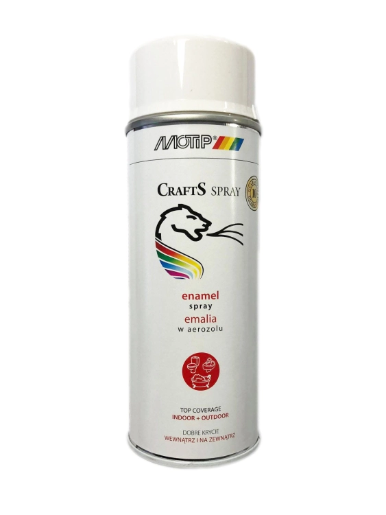 SPRAY CRAFTS EMALIA BIAŁA SANITARNA 400ML MOTIP